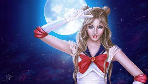 sailor moon fan art|realistic sailor moon.